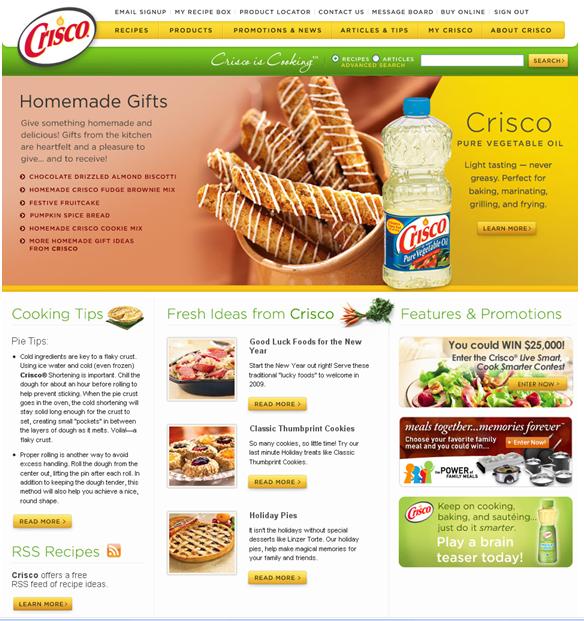 Crisco.com a website review