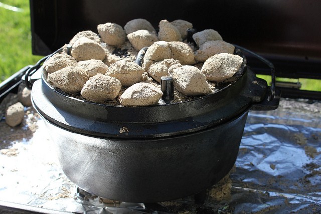 Using the Camp Chef Big Gas Grill as a Dutch oven table