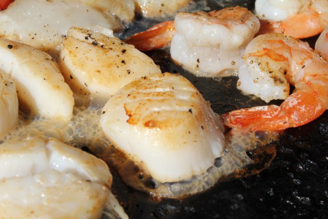 Grilled Seafood on the Island Grillstone