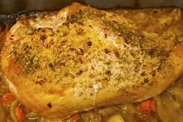 Roasted Turkey Breast in the Camp Chef Camp Oven