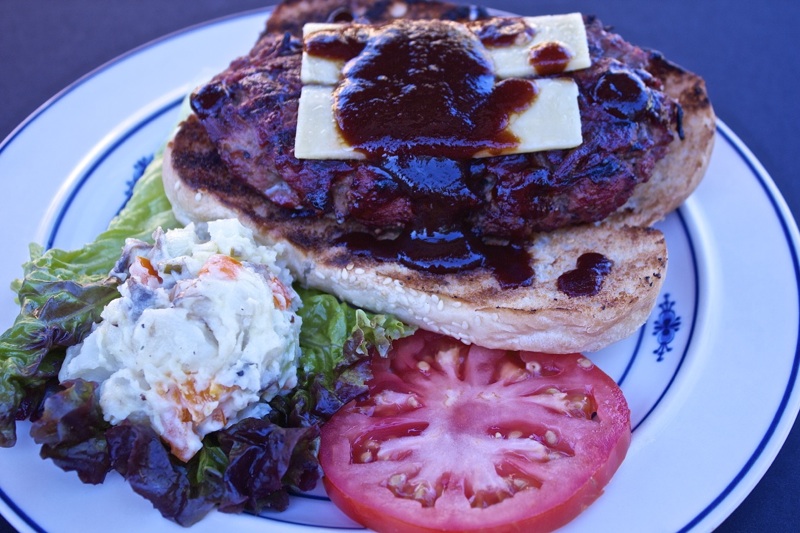 Game Day Pulled Pork Hamburger Sandwich