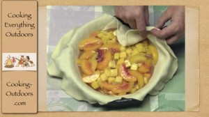 Baked Mango Peach Buckle Pie Recipe