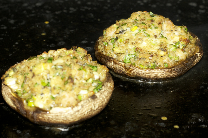 Ham and Herb Stuffed Portabella Mushrooms on the Grill Recipe