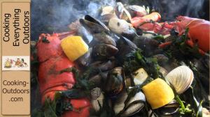 Backyard New England Clam Bake in a Weber Kettle