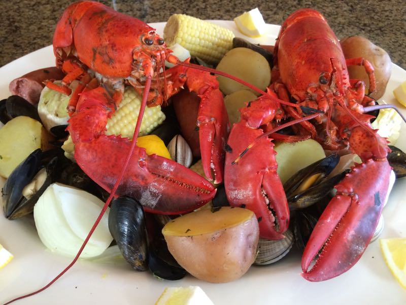 Backyard New England Clam Bake in a Weber Kettle