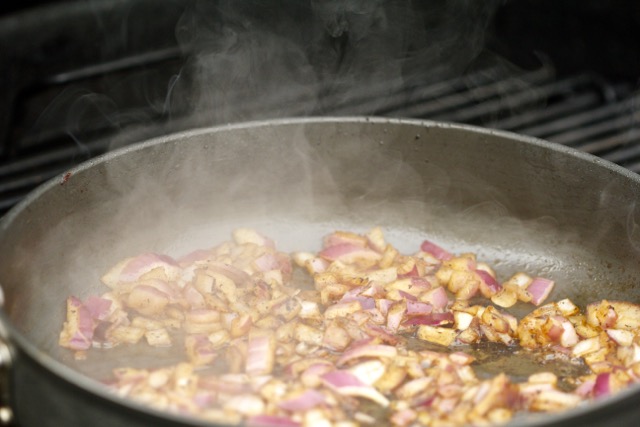 Sauteed red onions