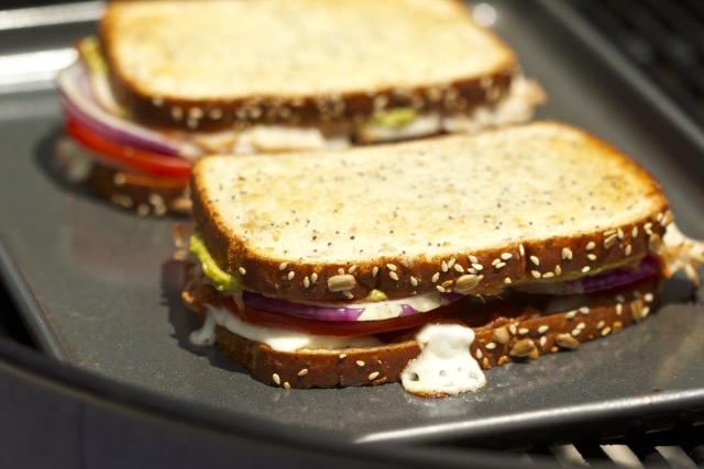 Grilled Turkey Melt Sandwich tasted with melted cheese | Cooking-Outdoors.com | Gary House