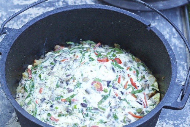 Finished Greek Frittata | Cooking-Outdoors.com | Gary House