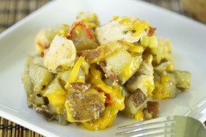 Loaded Idaho Potato and Chicken Casserole Dutch oven Recipe | Cooking-Outdoors.com | Gary House