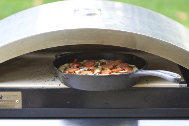 Easy Cast Iron Skillet Linguica Pizza Recipe - Cooking Outdoors