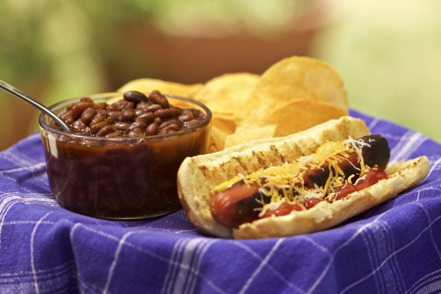 Hot Dog Chips and Whiskey Hollow Baked Beans | Cooking-Outdoors.com | Gary House