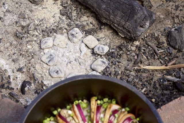 Charcoal briquettes in fire-pit | Cooking-Outdoors.com | Gary House