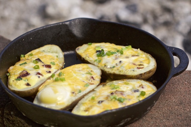 Idaho Potato Breakfast Boats | Cooking-Outdoors.com | Gary House