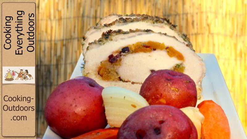 Grilling Stuffed Pork Loin in a Cedar Plank Tray Video Grilling Stuffed Pork Loin in a Cedar Plank Tray Video